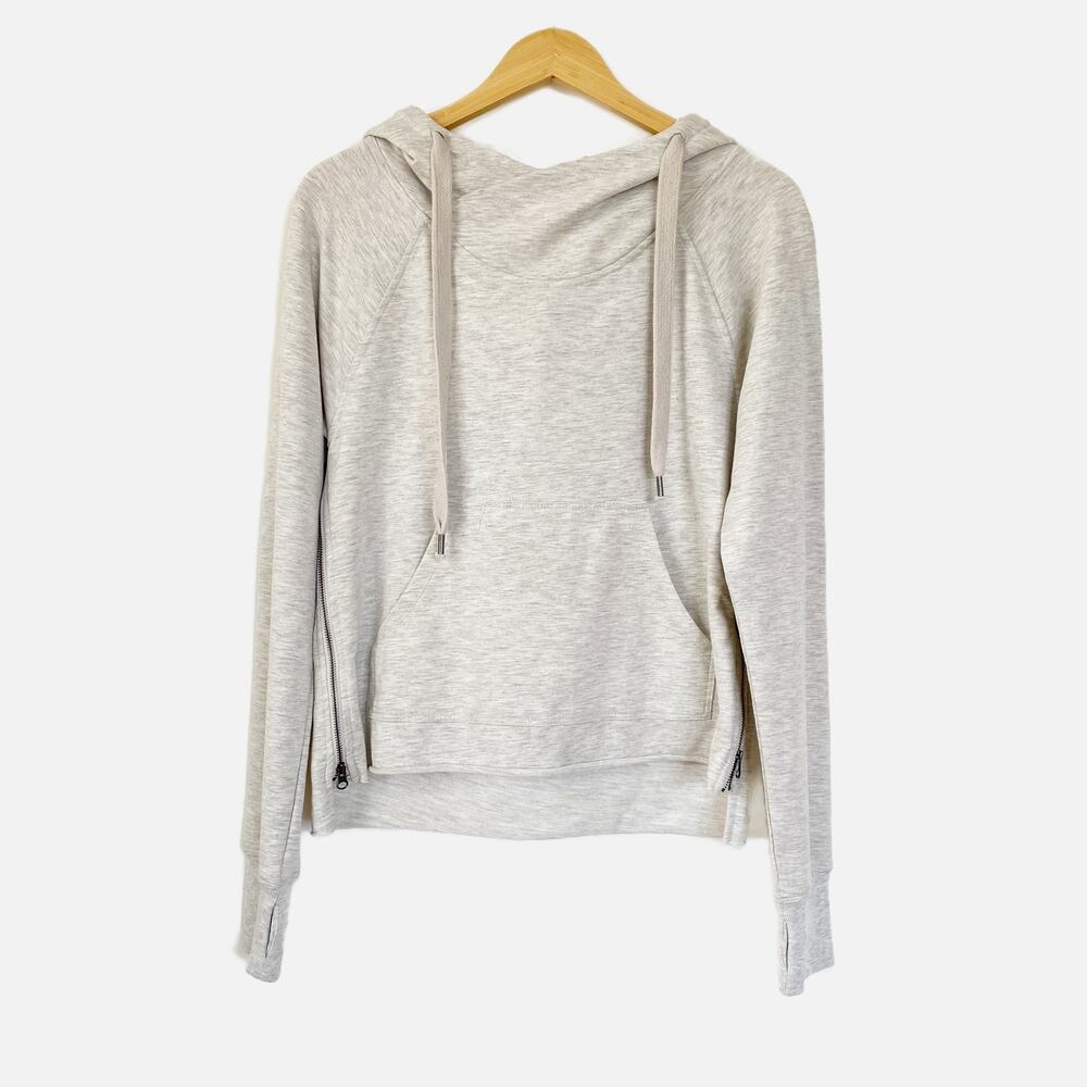 Sundays One Distressed Zipper Pullover Hoodie